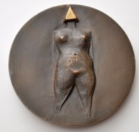Lot 1254 - Lyn Chadwick Pyramid-head nude, polished and...