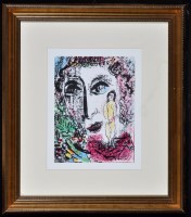 Lot 1263 - After Mark Chagall ''Yellow Nude and Horse'',...
