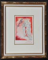 Lot 1295 - Salvador Dali Surrealist figures and harpy,...