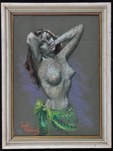 Lot 1320 - Betty Raphael A female nude study, signed,...