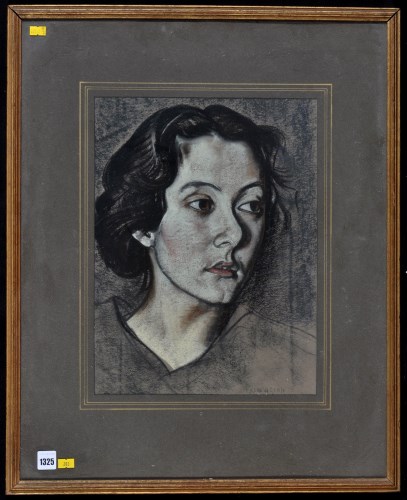 Lot 1325 - Eric Kennington Bust portrait of a young woman,...