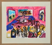 Lot 1327 - Lucy Ross ''Lying in State'', signed and dated...