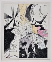 Lot 1380 - Yury Pavlovich Annekov A futurist street scene,...