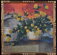 Lot 1455 - **** Opdebeek Still-life study: yellow flowers,...