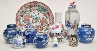 Lot 7 - Four Chinese blue and white ginger jars, three...