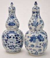Lot 10 - 'Near' pair of Chinese blue and white double...