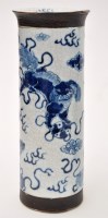 Lot 51 - Chinese blue and white and imitation bronze...
