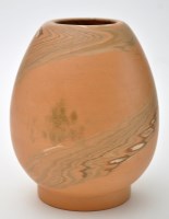 Lot 53 - Chinese 'metal strip patterned' pottery vase,...