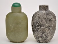Lot 67 - Chinese fossiliferous limestone snuff bottle,...