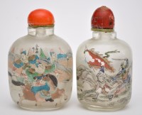 Lot 76 - Two Chinese interior painted snuff bottles,...