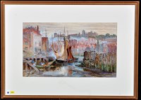 Lot 191 - Charles Earle (1832-1893) ''Whitby Harbour'',...