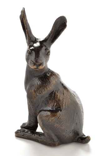 Lot 328 - A modern bronze sculpture of a hare, by Sarah...