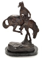 Lot 329A - After Frederic Remington: a patinated bronze...