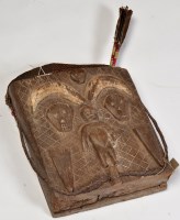 Lot 351 - A Naga Tribe carved teak arrow bag, decorated...