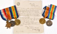Lot 361 - A brother's set of First World War general...