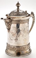 Lot 390 - A 19th Century silver plated flagon, by Rogers...