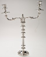 Lot 396 - An early 20th Century twin-branch two-light...