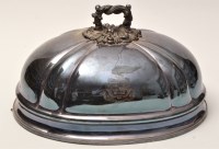 Lot 397 - A mid 19th Century silver plated meat cover,...