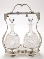 Lot 398 - An Elkington & Co. patent two bottle decanter...