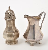 Lot 414 - A George V silver milk jug, by Sydney Hall &...