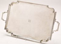 Lot 417 - A George VI silver two-handled tray, by Frank...