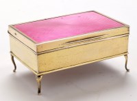 Lot 427 - A George V silver gilt and pink enamel...