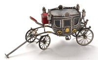 Lot 431 - An Elizabeth II silver model of a carriage, by...