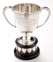 Lot 433 - A George V silver two-handled presentation cup,...
