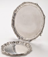 Lot 434 - A George VI silver waiter, by Reid & Sons,...