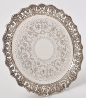 Lot 437 - A George V silver salver, by Martin Hall & Co.,...