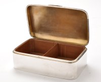 Lot 450 - A George V silver cigar box, by H. Mathews,...