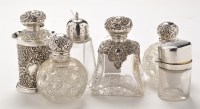 Lot 453 - A pair of Edwardian cut-glass and silver...