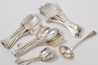 Lot 458 - A part suite of Victorian silver cutlery, by...
