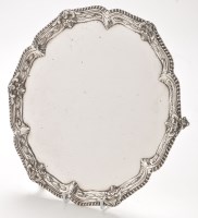 Lot 463 - An early George III silver salver, probably by...