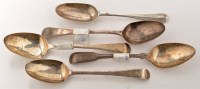 Lot 474 - A George II silver tablespoon, by S. B.,...