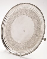 Lot 482 - A Victorian silver salver, by John Aldwinckle...