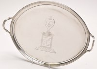 Lot 493 - A George III silver two-handled tray, by...