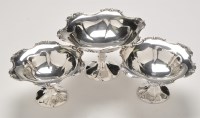 Lot 503 - A set of three Edwardian silver compotes, by...