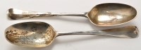 Lot 507 - A George I silver tablespoon, by Henry Clarke...