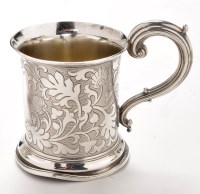 Lot 509 - A Victorian silver mug, by Reily & Storer,...