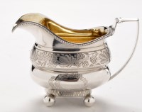 Lot 516 - A George III silver milk jug, bears hallmarks...