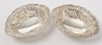 Lot 526 - A pair of Victorian silver bon-bon dishes, by...