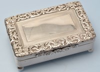 Lot 539 - A Victorian silver table snuff box, by Edward...