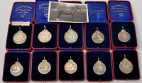 Lot 603 - Ten Hackney Horse Society Silver Medals, won...