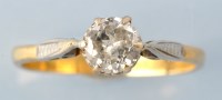 Lot 650 - A single stone diamond ring, the brilliant cut...