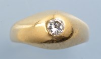 Lot 654 - A single stone diamond ring, the brilliant cut...