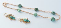 Lot 671 - A 19th Century turquoise and yellow metal...