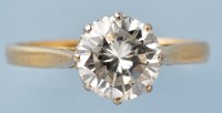 Lot 744 - A single stone solitaire diamond ring, the...