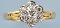 Lot 783 - A diamond cluster ring, set with seven...