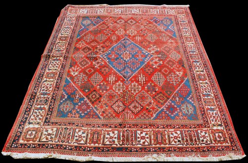 Lot 840 - A Joshagan carpet, the central diamond-shaped...